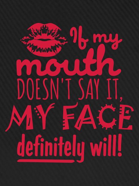 my face definitely will