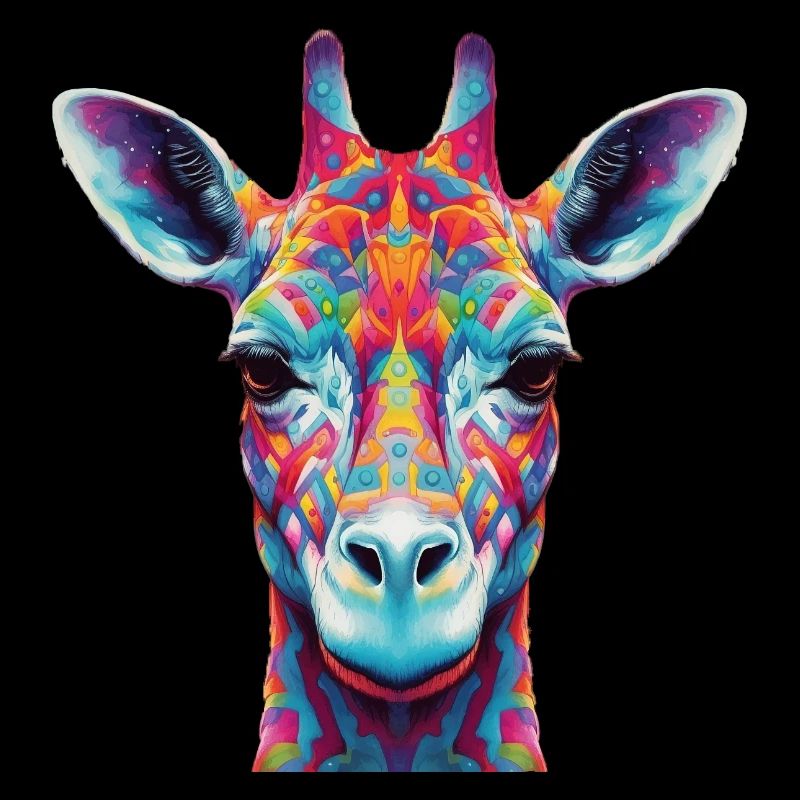 Psychedelic giraffe