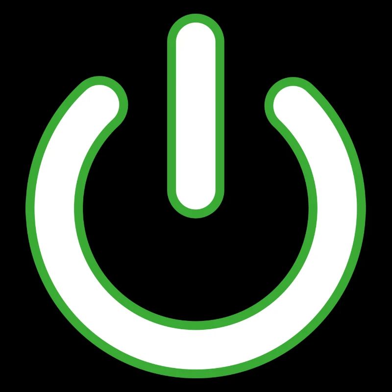 grüner Powebutton