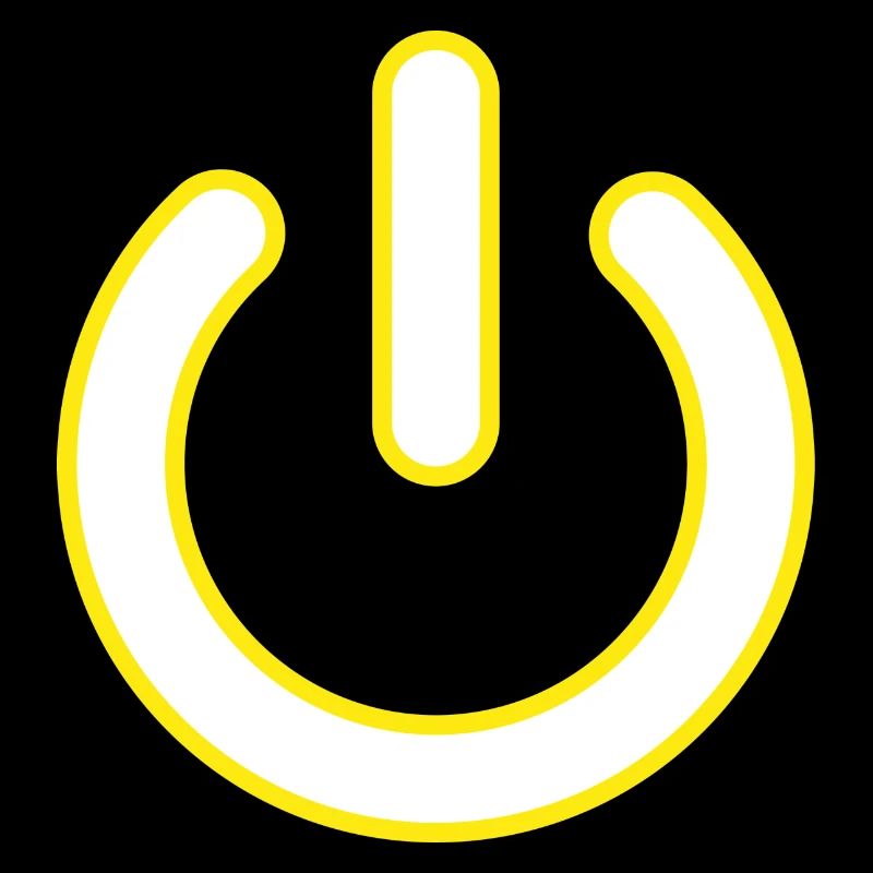gelber Powerbutton