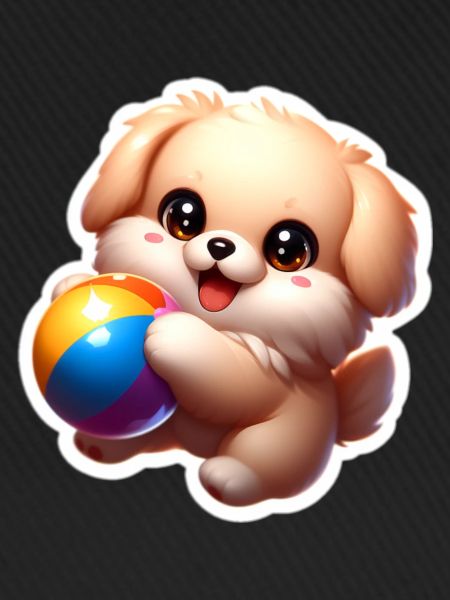 Puppy playing