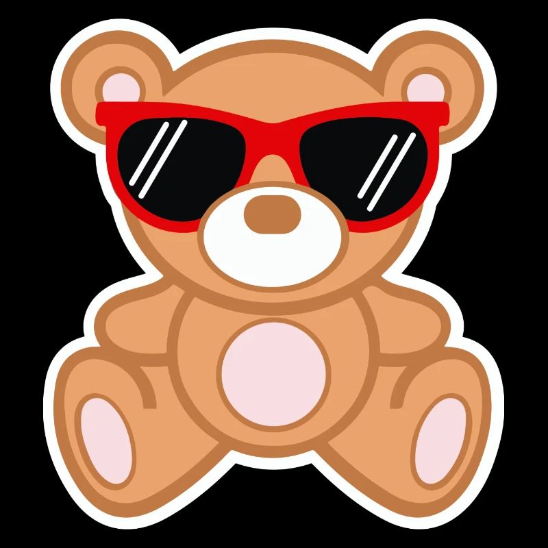 Teddy Cool 😎🐻 - süßer Teddybär mit Sonnenbrille