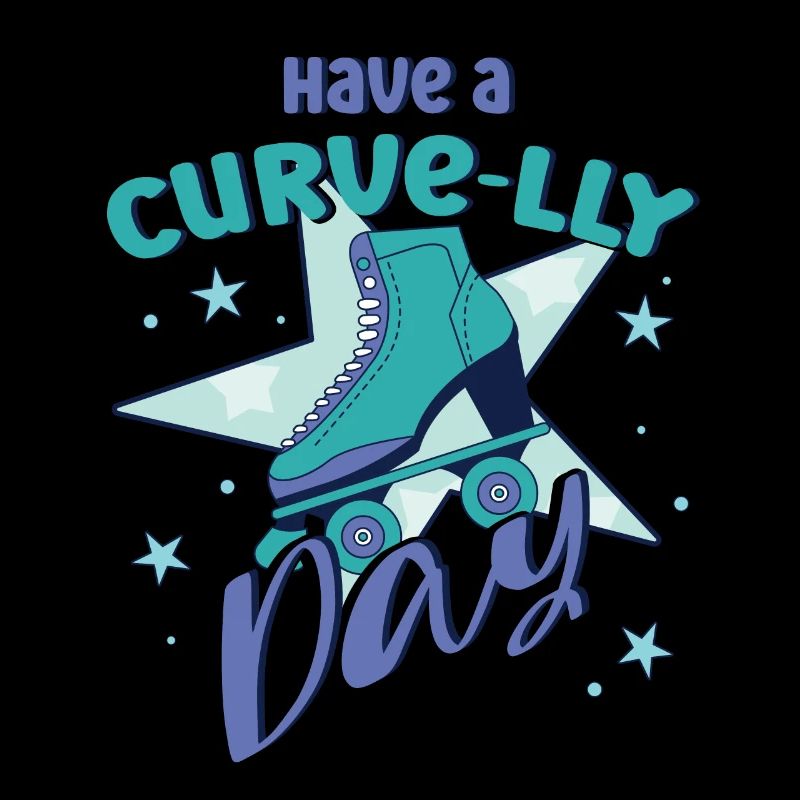 Rollerskater Party Have A Curve-lly Day Gift Idea