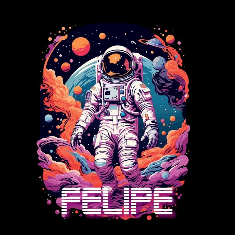 FELIPE - Beautiful boy name with cool astronaut