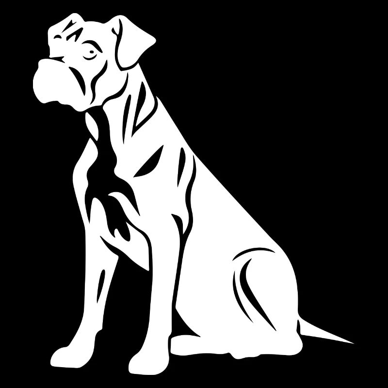 Silhouette de chien boxer