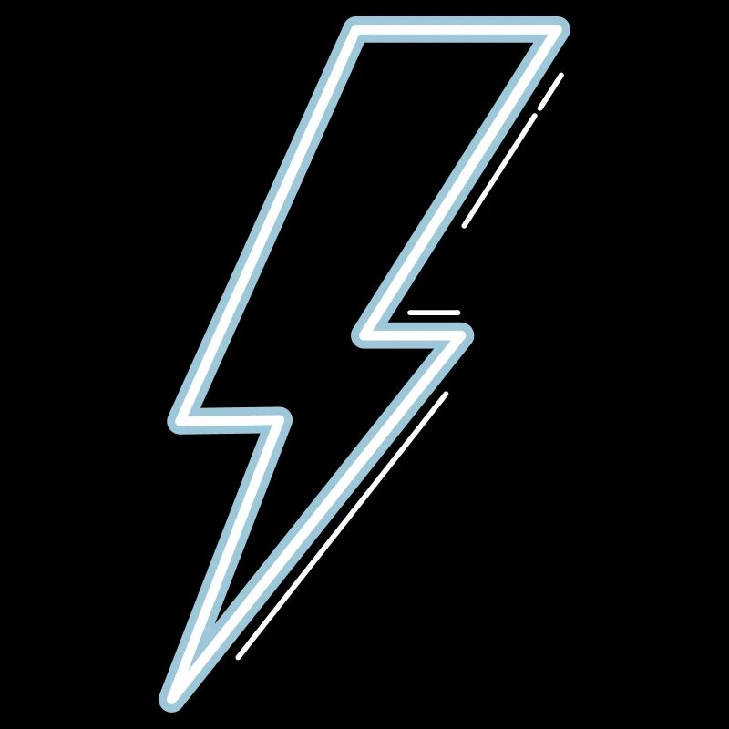 Neon blue flash light