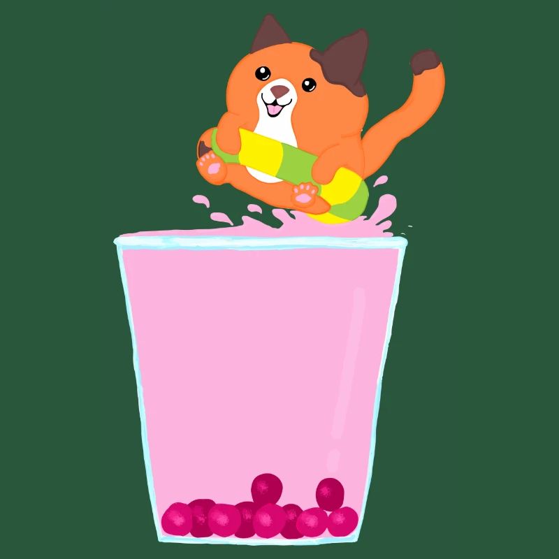 Bubble tea cat
