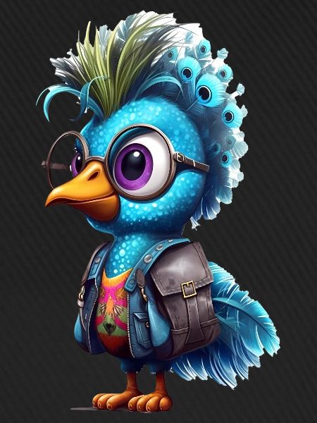Cute Peacock Cartoon