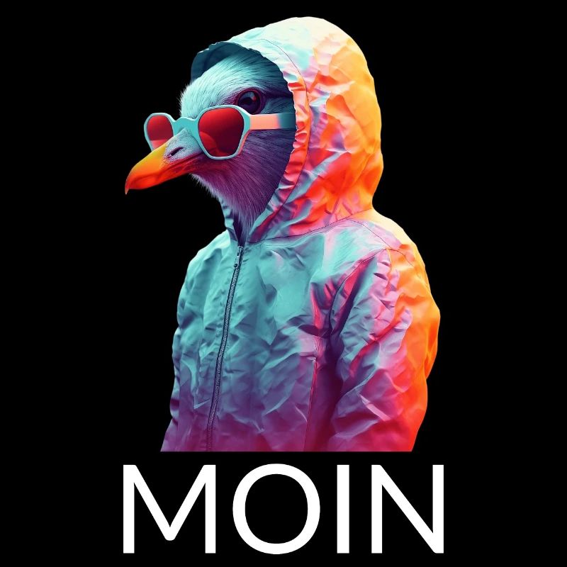 Möwe mit Sonnenbrille Moin Coole Möwen Seevogel