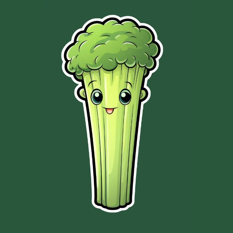 Staudensellerie oder Stangensellerie Kawaii