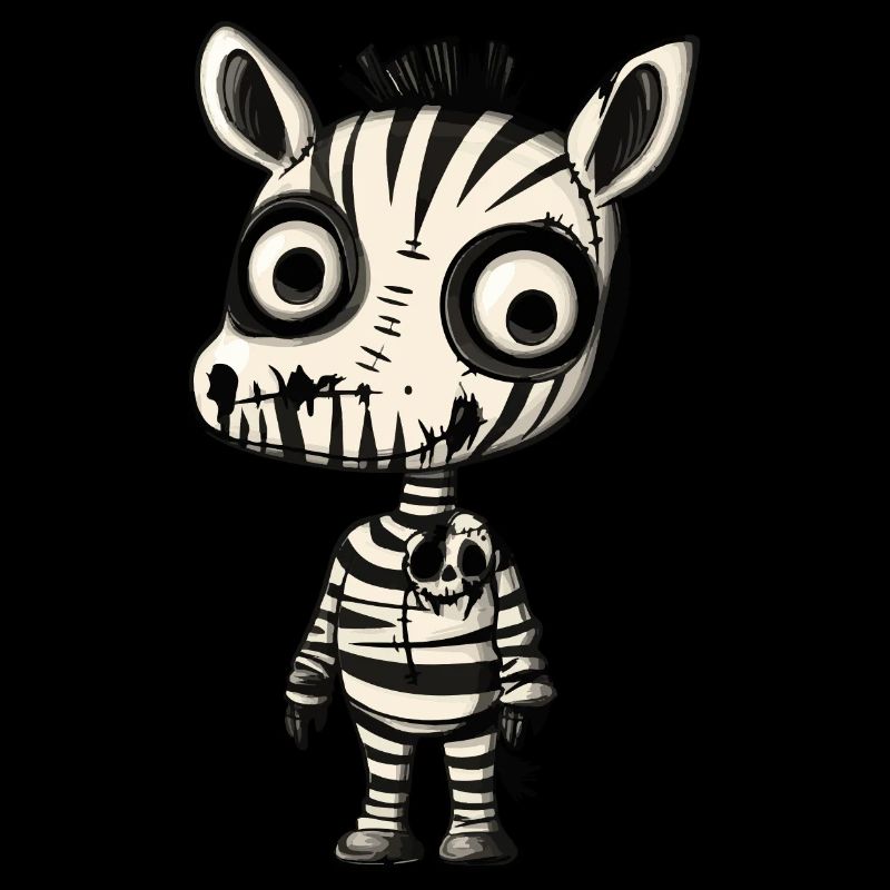 Zebra Halloween Comic Funny