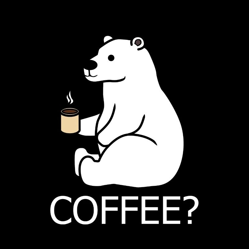 Lustiger Eisbären-Büro-Kaffee