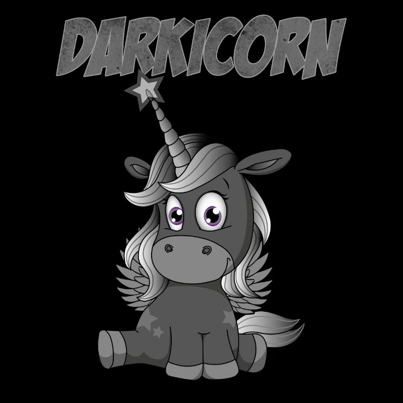 Darkicorn | Dunkles Einhorn Gothic Geschenkidee