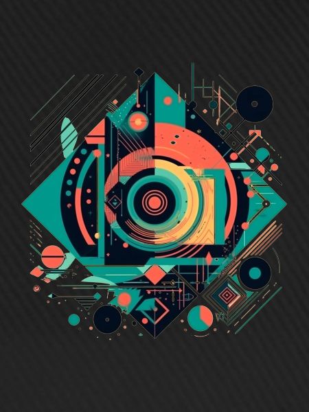 Cool geometrisch jaren 80 motief