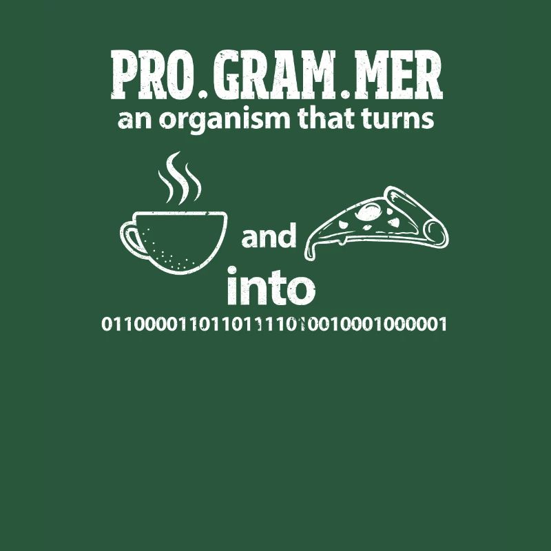 Programmierer Wandelt Kaffee und Pizza in Code