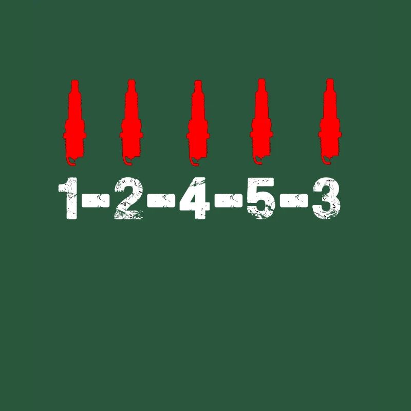 5 cylinder turbo oldtimer 1-2-4-5-3 gift idea