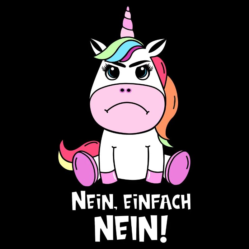NEIN EINFACH NEIN Design mürrisches süßes Einhorn