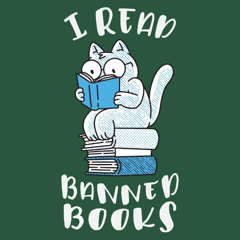 Ich lese verbotene Bücher Katze
