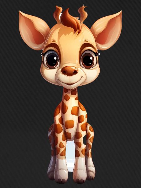 Bébé girafe mignon