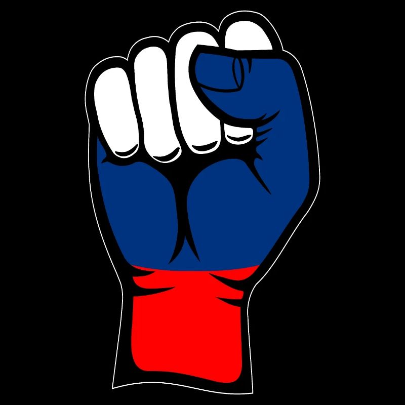 Poing du drapeau de la Russie