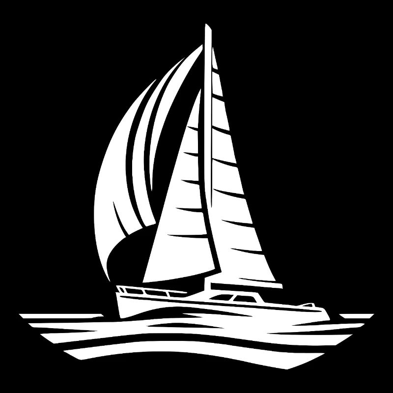 Segelboot bei mit ruhigem Wellengang