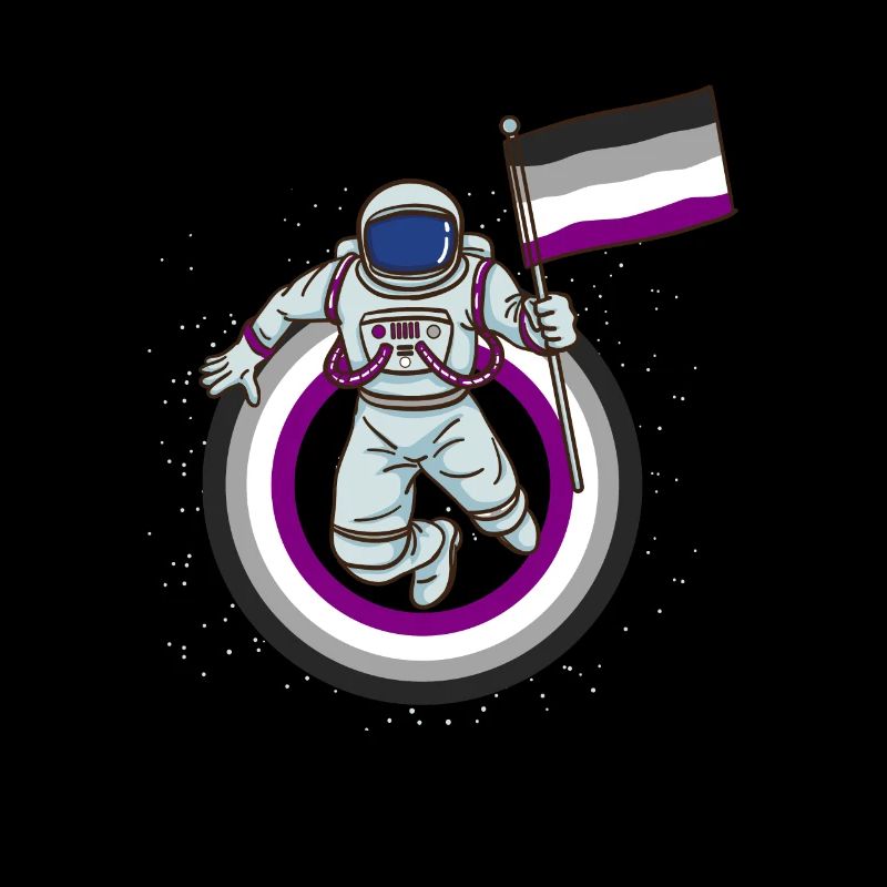 Astronaute avec le drapeau Ace Pride