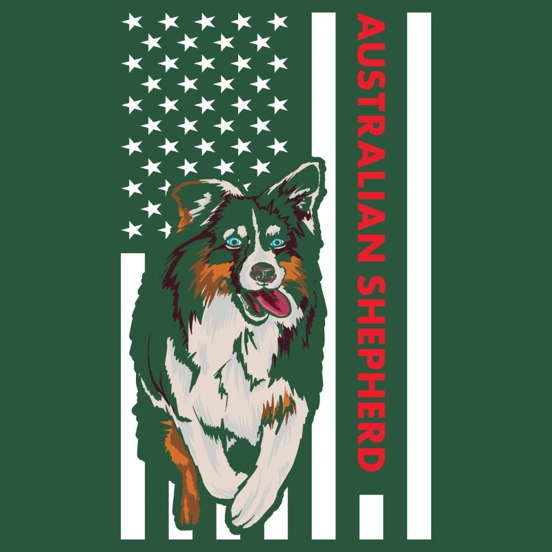 Chien Aussie Us Drapeau