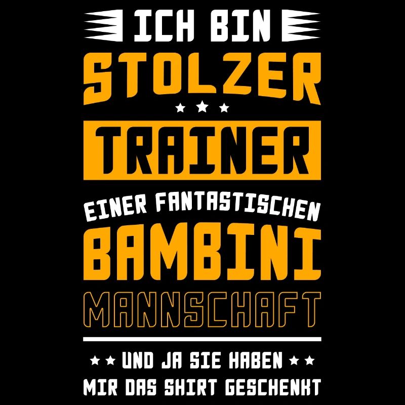 Stolzer Trainer einer Bambini Mannschaft / Team