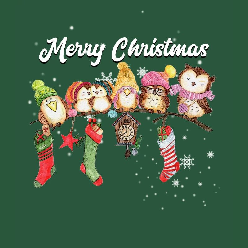Frohe Weihnachten Eule