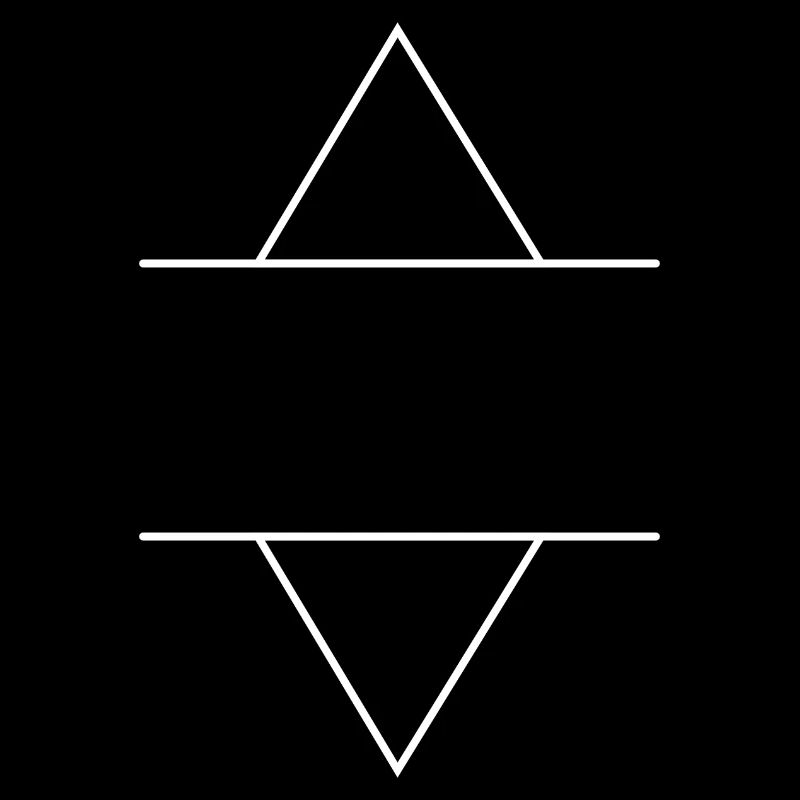 Triangle sign / 4eck logo white as coat of arms