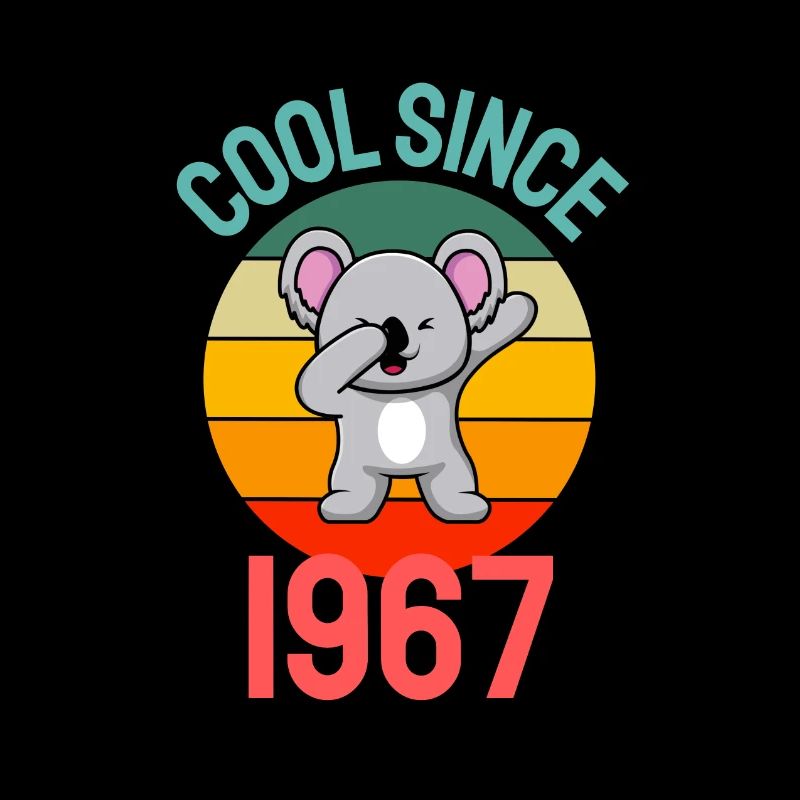 Cool seit 1967 Retro Dabbing Koala 55. Geburtstag
