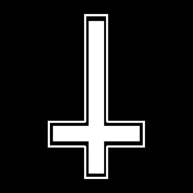 Upside down angular white cross