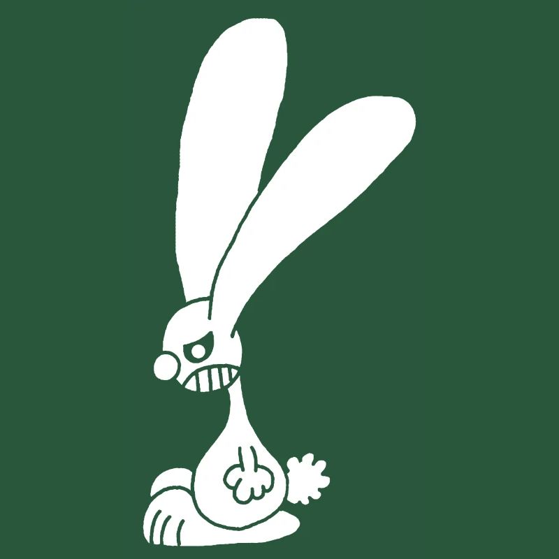 Grumpy White Rabbit