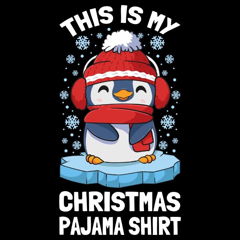 C’est ma chemise de pyjama de Noël Mignon Pingouin