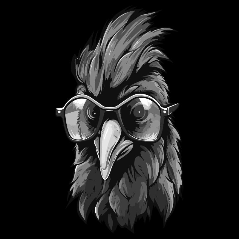 Rooster Head Portrait Cool