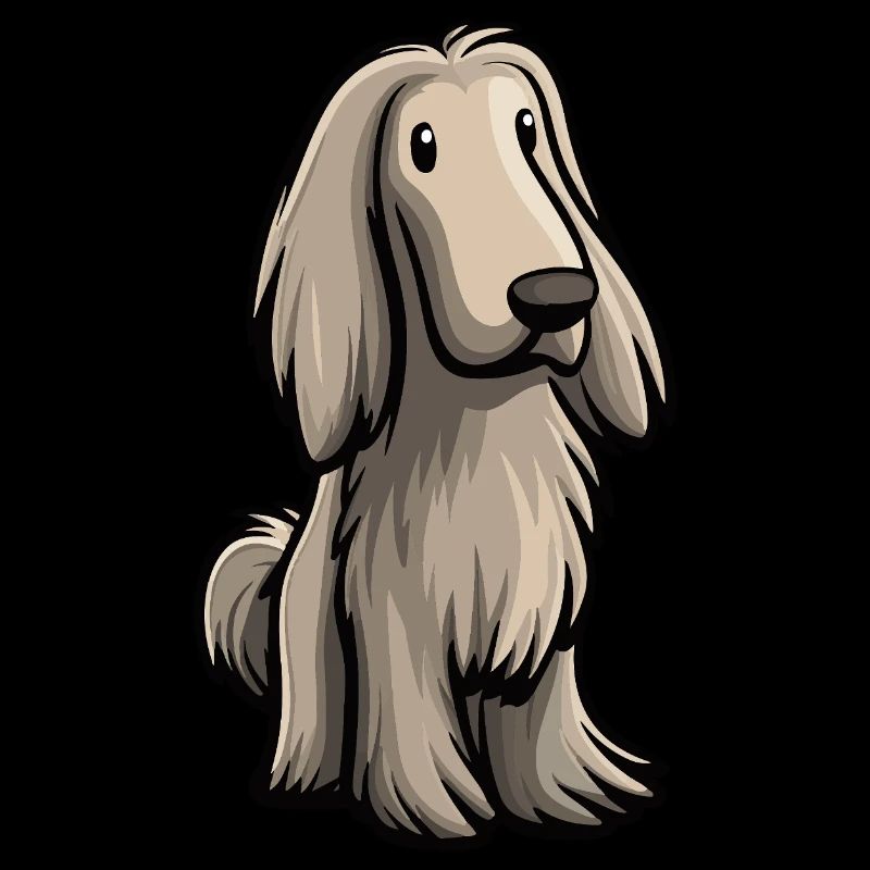 Chien de chasse afghan mignon