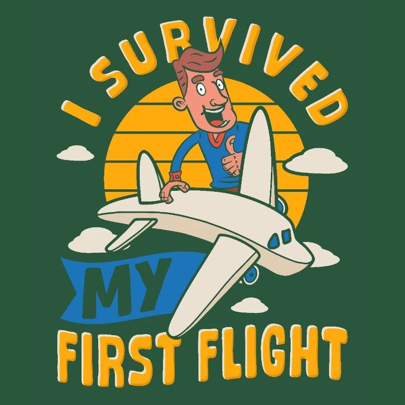 Der Start mit dem Flugzeug hat den ersten Flug