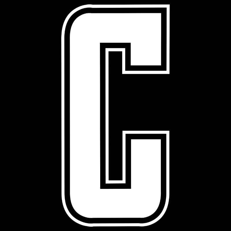 Buchstabe C Initiale Sport Cheerleading Monogram