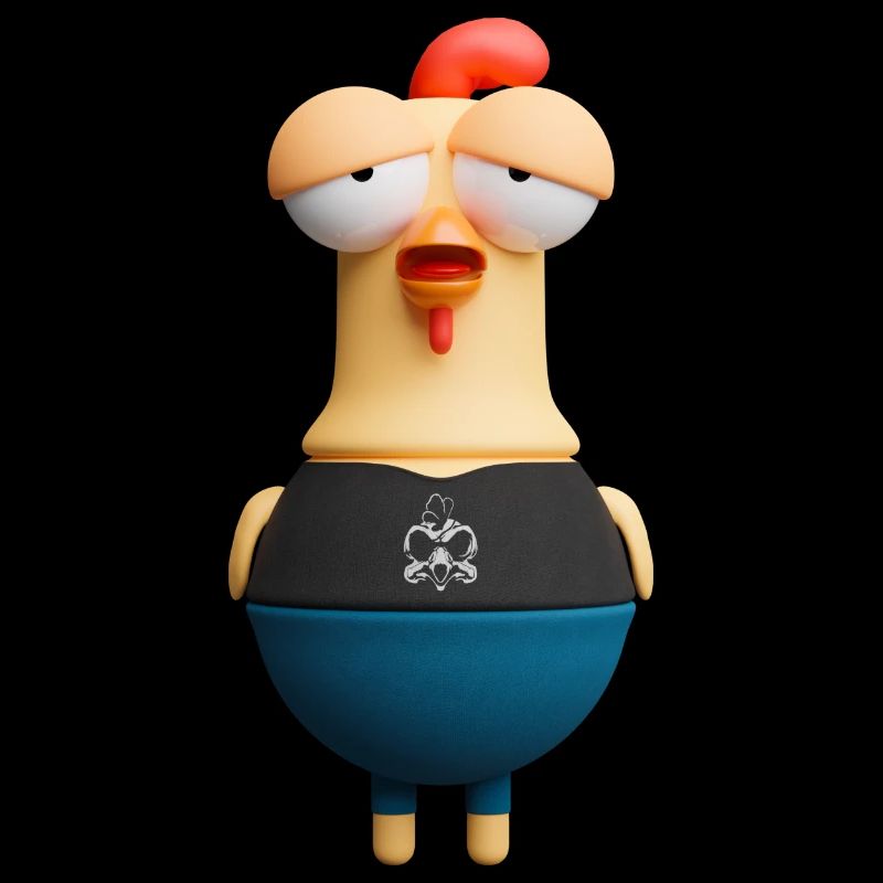 Genervtes Montags Huhn