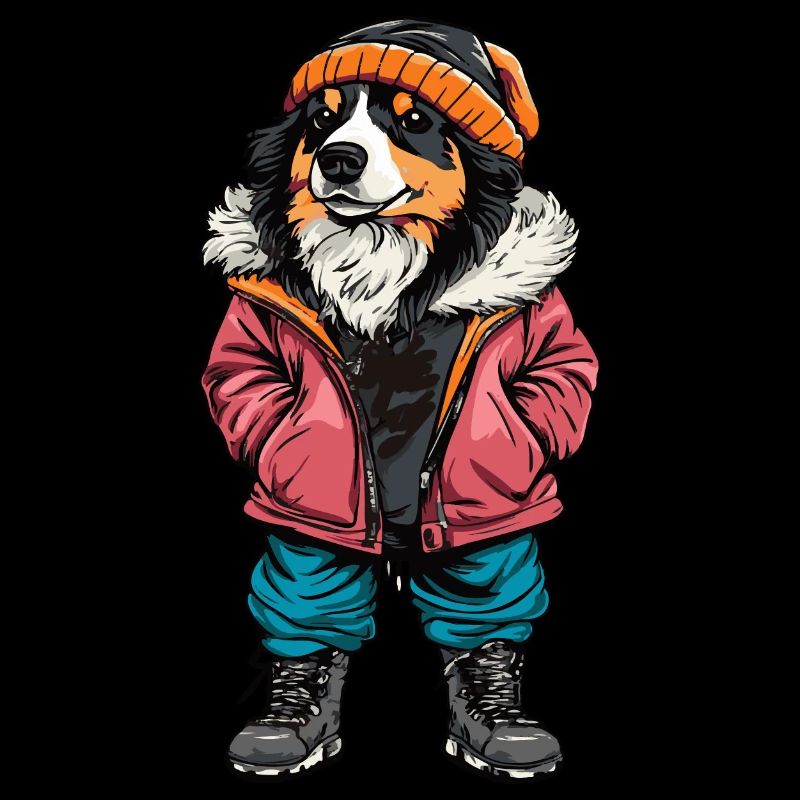 Border Collie Chien Mode Hiver