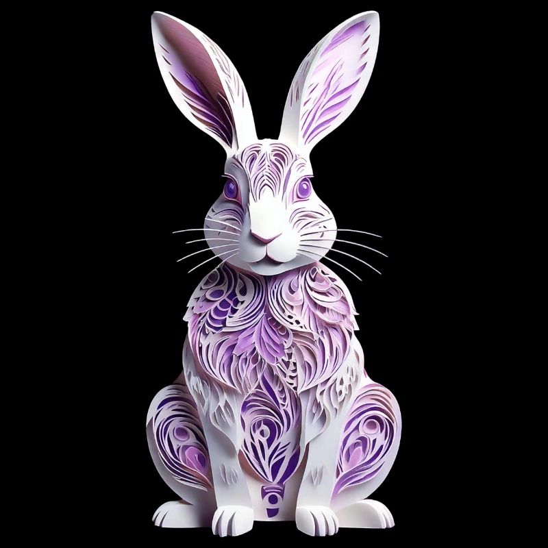 Hase - Osterhase im Scherenschnitt