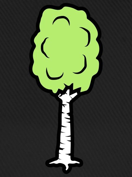 Comic Birch Trees