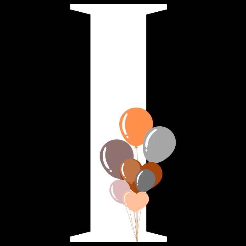 Buchstabe i Geburtstagsballon