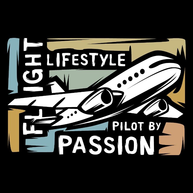 Pilot by Passion - vintage airplane collage
