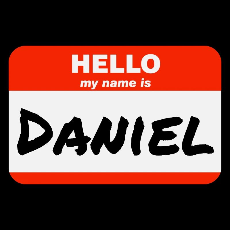 Hello My Name Is Daniel Etikett Namensschild