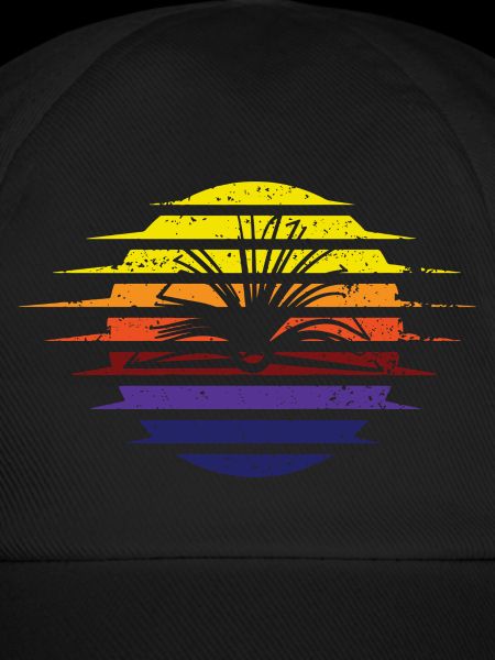 Rainbow Sun Ribbon Retro