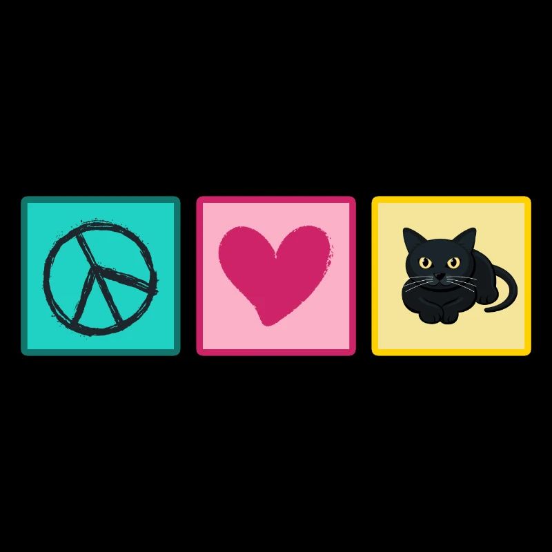 Chat Poils de chat « aiment les chats de paix »