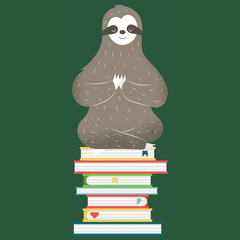 Sloth Bookworm Reader Geschenkidee