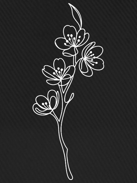 Florale Linienblüte