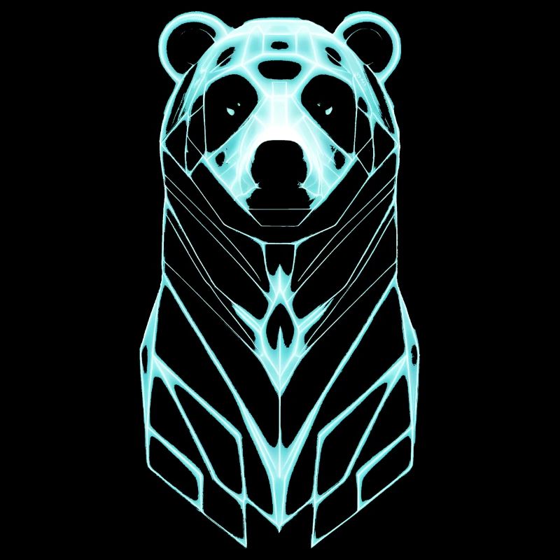 Neon Bear sky blue
